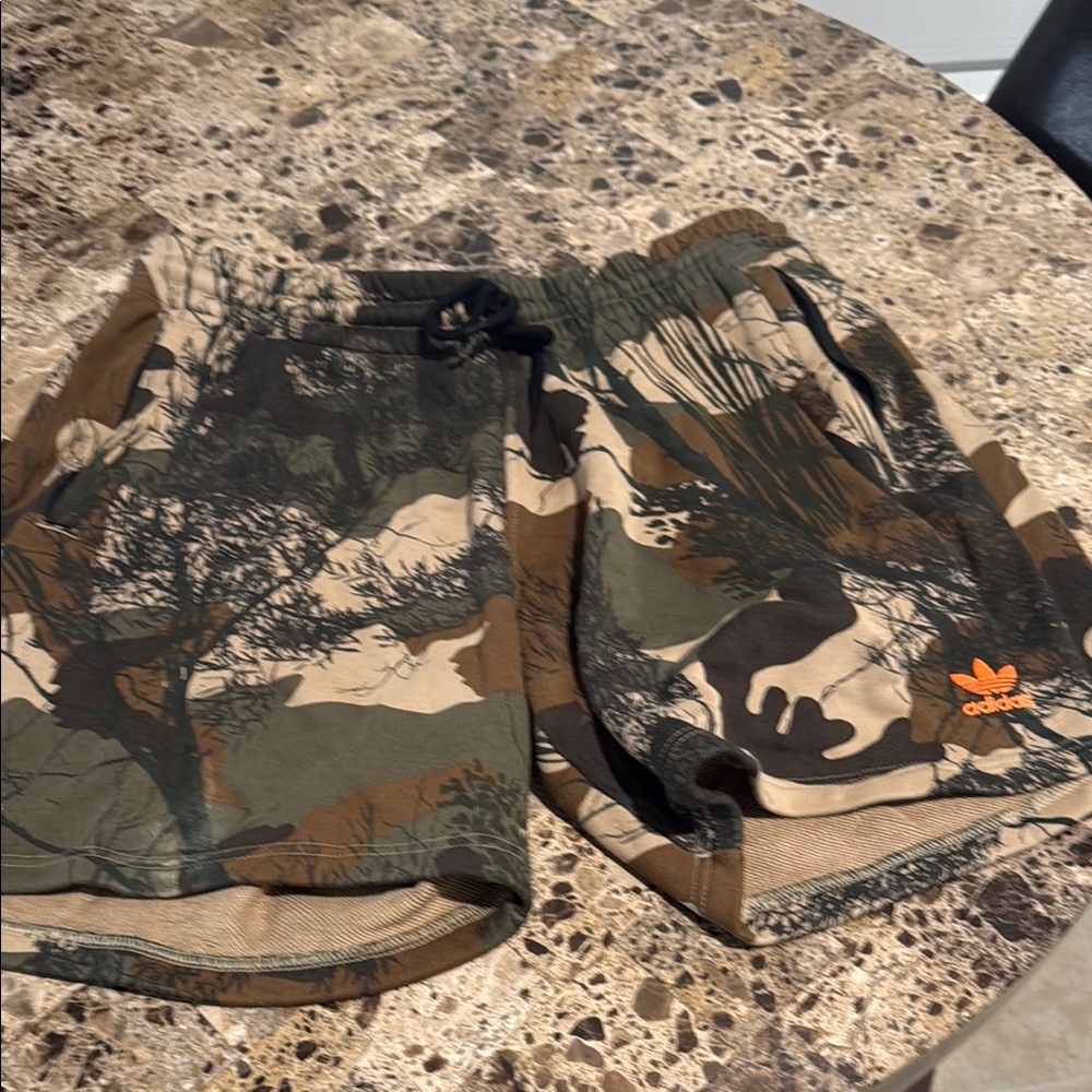 Adidas Green and Brown Athletic Shorts